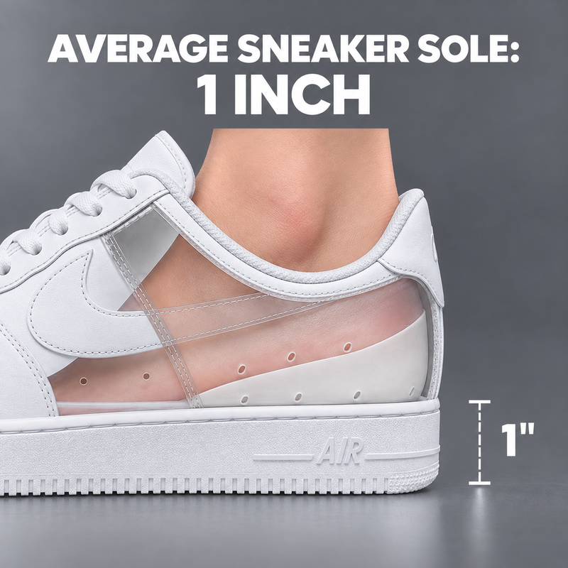 Your sneaker already adds about an inch